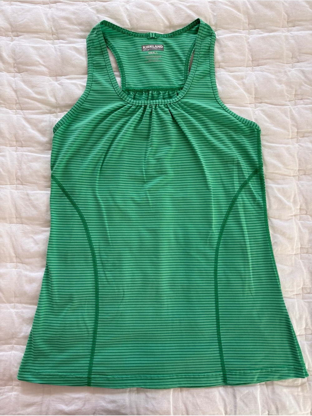 Kirkland Signature Green Striped Racerback Tank